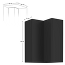 Felső sarokszekrény fekete, SIBER 60x60 GN-90 2F