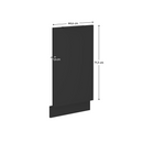 Ajtó mosogatógéphez, fekete, SIBER ZM 713x446