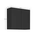 Felső szekrény, fekete, SIBER 80 G-72 2F