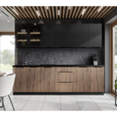 Mosogató szekrény, fekete, SIBER 50 ZL 1F BB