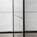 Techno 90 Walk-in zuhanykabin 90x200 cm, fekete profil, víztiszta üveg rácsmintával