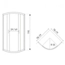 TIARA80 íves tolóajtós zuhanykabin 80x80 cm