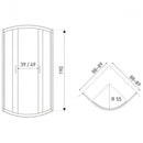 TIARA90 íves tolóajtós zuhanykabin 90x90 cm