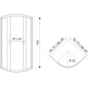 Tiara Gold 80 íves zuhanykabin tálca nélkül