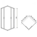 TIARASQUARE90 szögletes zuhanykabin tálca nélkül 90x90x190