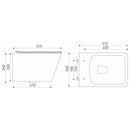 Tinos fali rimless WC