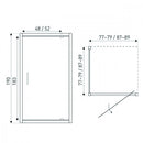 Tomar 80 szögletes zuhanykabin tálca nélkül