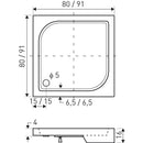 Tomar 80 szögletes zuhanykabin tálca nélkül