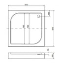 Tomar 90 szögletes zuhanykabin tálca nélkül