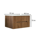 Trent 100 alsó fürdőszobabútor kerámia mosdóval 2 fiókos, sunset tölgy