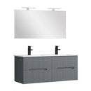 Trent Fürdőszobabútor 120 cm kerámia mosdóval tükörrel 60x120 cm antracit szürke