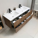 Trent 120 alsó fürdőszobabútor kerámia mosdóval 4 fiókos, sunset tölgy