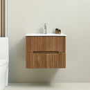 Trent 60 alsó fürdőszobabútor kerámia mosdóval 2 fiókos, sunset tölgy