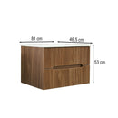 Trent 80 alsó fürdőszobabútor kerámia mosdóval 2 fiókos, sunset tölgy