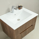 Trent 80 alsó fürdőszobabútor kerámia mosdóval 2 fiókos, sunset tölgy