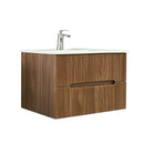 Trent 80 alsó fürdőszobabútor kerámia mosdóval 2 fiókos, sunset tölgy