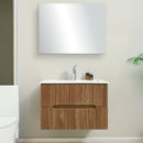 Trent Fürdőszobabútor 80 cm kerámia mosdóval (2 fiókos) tükörrel 60x80 cm sunset tölgy