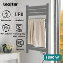 Elektromos törölközőszárító radiátor 500W szürke