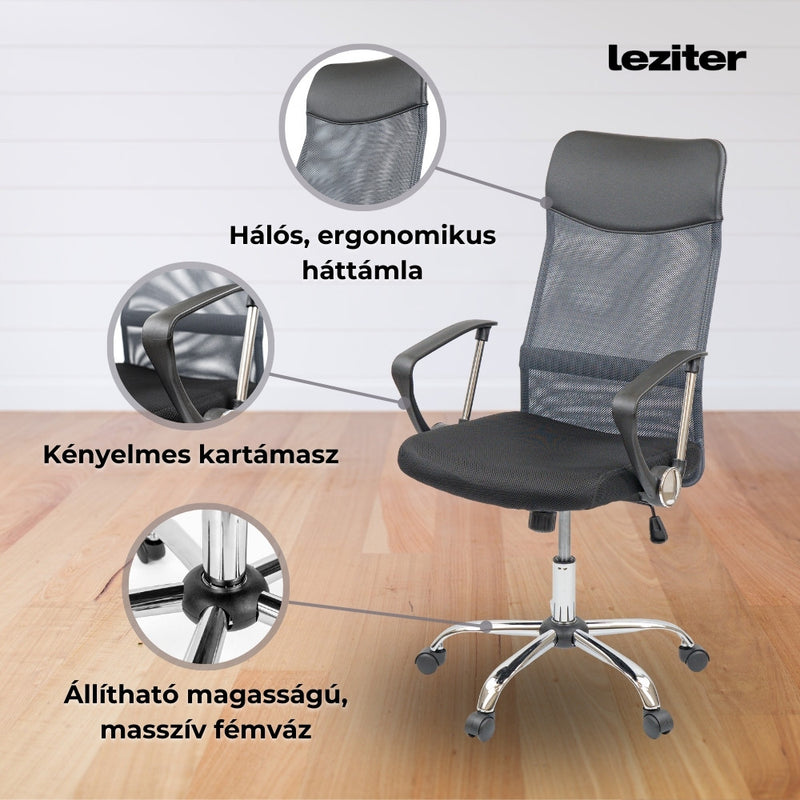 Fit ergonomikus irodai forgószék, szürke