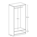 Akasztós szekrény, tölgyfa lefkas, TEDY TYP T7