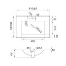 V952 -Flat Design mosdó 18x81x46 cm