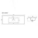 V955 - Flat Design 1 medencés mosdó 18x120x46 cm