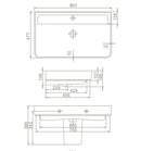 CeraStyle HERA - PULTRA ültethető - Top Counter - porcelán mosdó - MATT FEHÉR - 80 x 48 cm