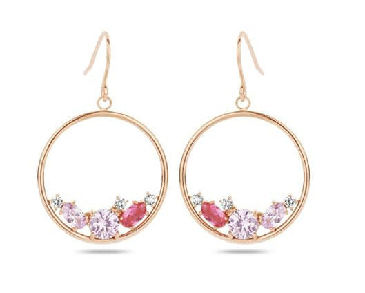 Victoria Rose gold színű színes köves fülbevaló, J-VBKAB76000
