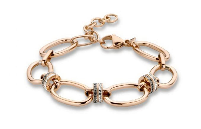 Victoria Rose gold színű köves karkötő, J-VBKACA64621