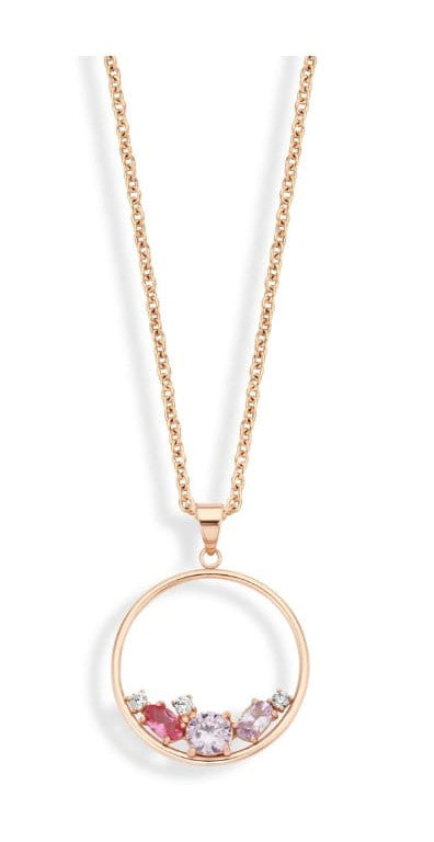 Victoria Rose gold színű színes köves nyaklánc, J-VBKACA66145