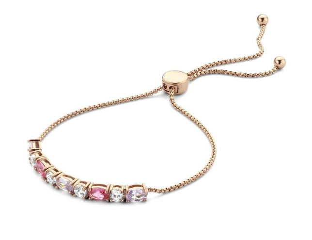 Victoria Rose gold színű színes köves karkötő, J-VBKACA71260