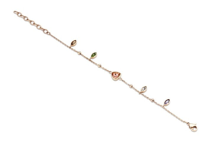 Victoria Rose gold színű színes köves karkötő, J-VBKACA74420