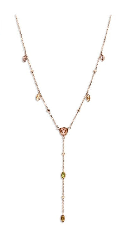 Victoria Rose gold színű színes köves nyaklánc, J-VBKACA74447