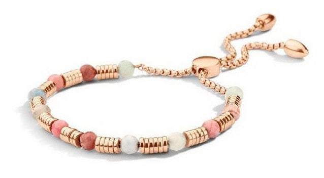 Victoria Rose gold színű színes gyöngyös karkötő, J-VBKACA78200
