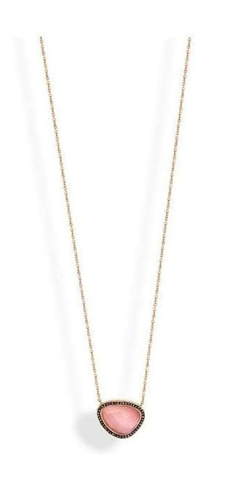 Victoria Rose gold színű rózsaszín köves nyaklánc, J-VBKACA81045