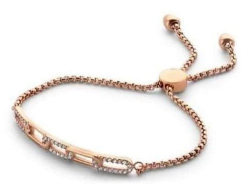 Victoria Rose gold színű fehér köves karkötő, J-VBKACA91800