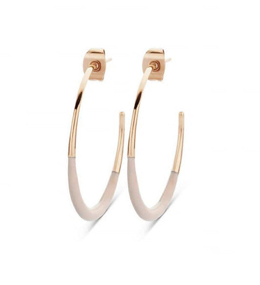 Victoria Rose gold színű fehér mintás fülbevaló, J-VBKAY08500