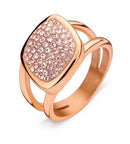 Victoria Rose gold színű rózsaszín köves gyűrű, J-VBKCZ31256