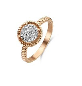 Victoria Rose gold színű fehér köves gyűrű, J-VBKCZ32458