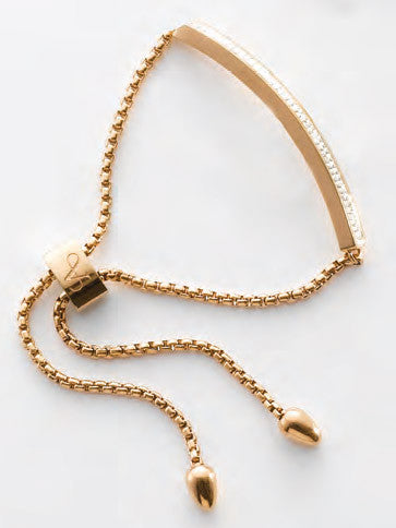 Victoria Rose gold színű fehér köves karkötő, J-VBNACA29260