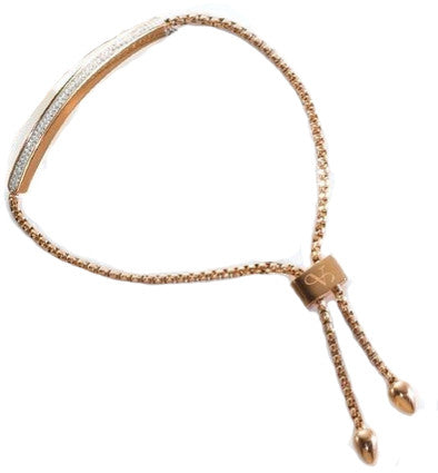 Victoria Rose gold színű fehér köves karkötő, J-VBNACA29260