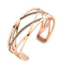 Victoria Rose gold színű fekete, fehér köves karkötő, J-VBNACA49960