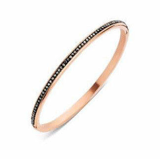 Victoria Rose gold színű fekete köves karkötő, J-VBNACA50955