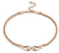 Victoria Rose gold színű fehér köves nyaklánc, J-VBNACA54547