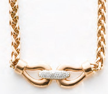 Victoria Rose gold színű fehér köves nyaklánc, J-VBNACA54547