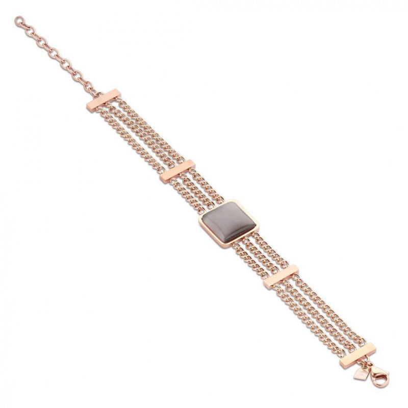 Victoria Rose gold színű barna köves karkötő, J-VBNACA62122