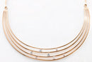 Victoria Rose gold színű fehér köves nyaklánc, J-VBNACA63043