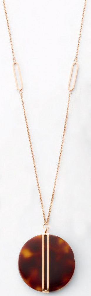 Victoria Rose gold színű barna mintás nyaklánc, J-VBNACA63690