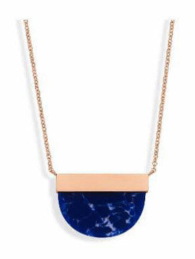 Victoria Rose gold színű kék mintás nyaklánc, J-VBNACA65947