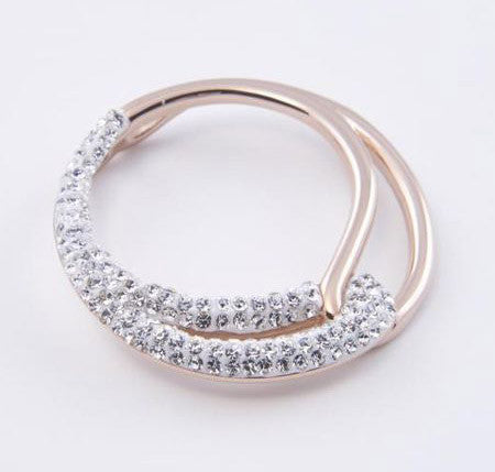 Victoria Rose gold színű fehér köves medál, J-VBNAP71600